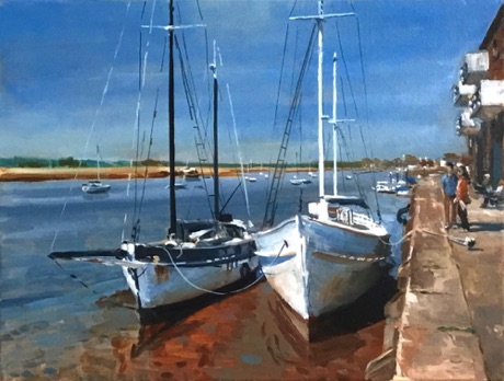 "Boats at the Quay, Topsham" 40 x 30cm
£395 framed £345 unframed